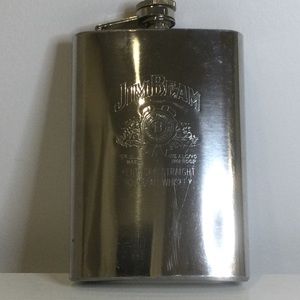 Jim Beam 8 Ounce Stainless Steel Flask
